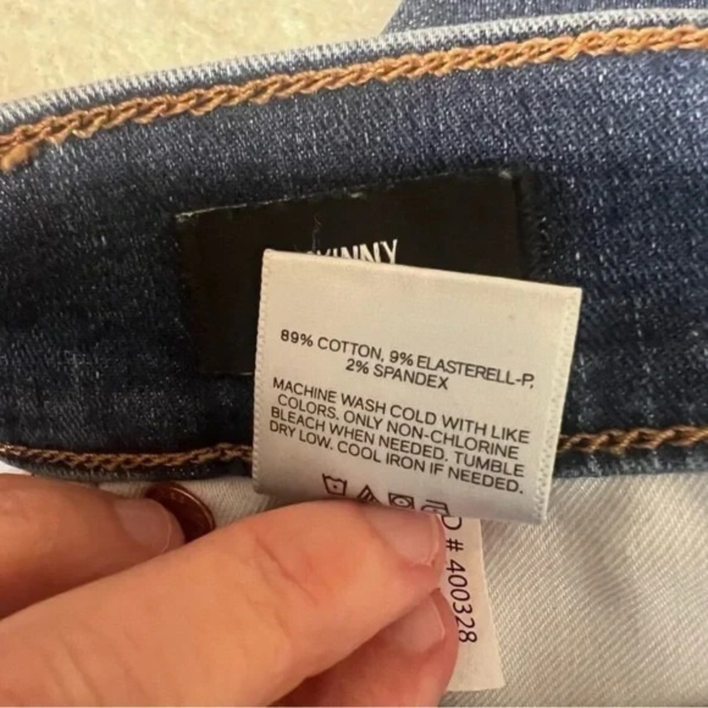 Express Skinny High Rise‎ Distressed Jeans Size 0 R - Picture 5 of 5